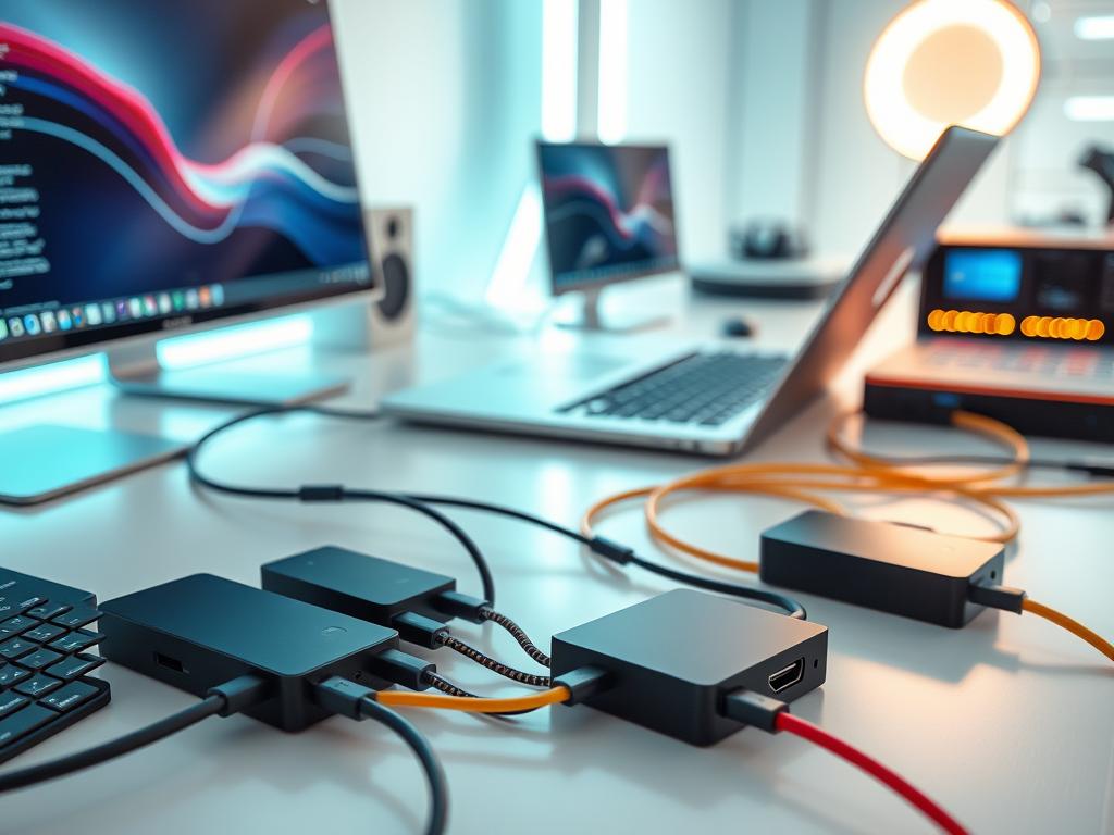 Laptop screen extender connectivity options