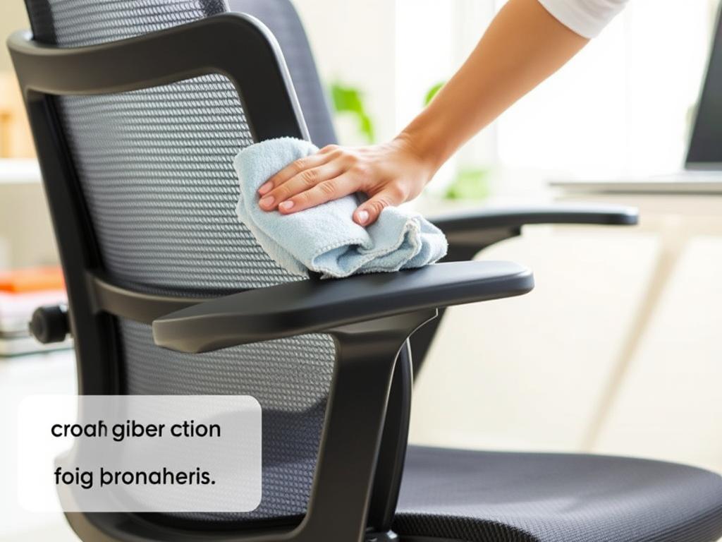 Cleaning ergonomic office chair